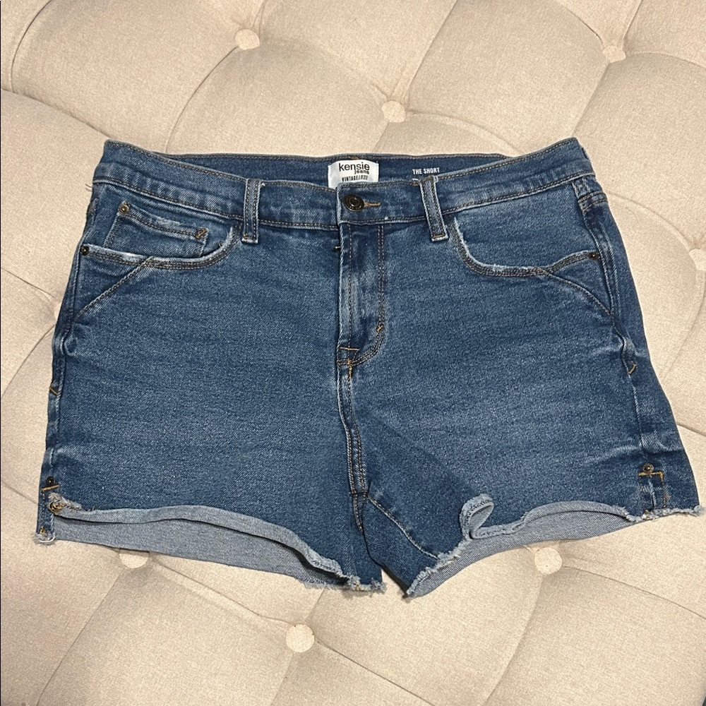 Kendall & Kylie Dark Blue Jean Shorts